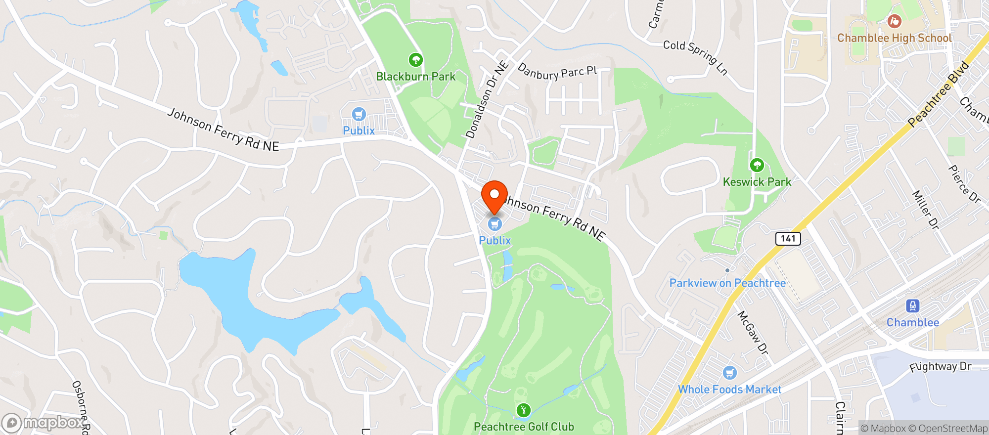 Map showing Publix