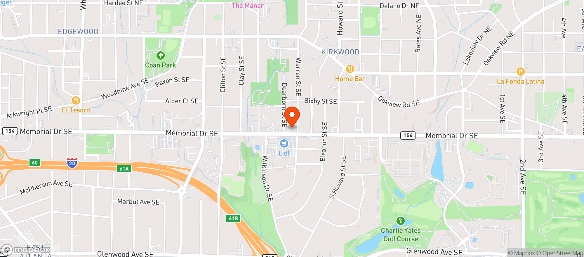 Map showing Kwick Stop
