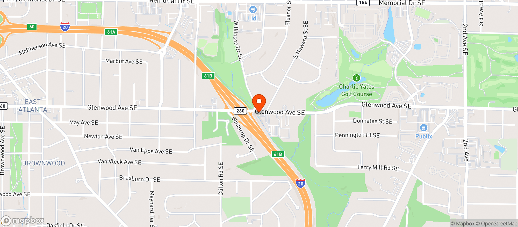 Map showing Chevron Food Mart