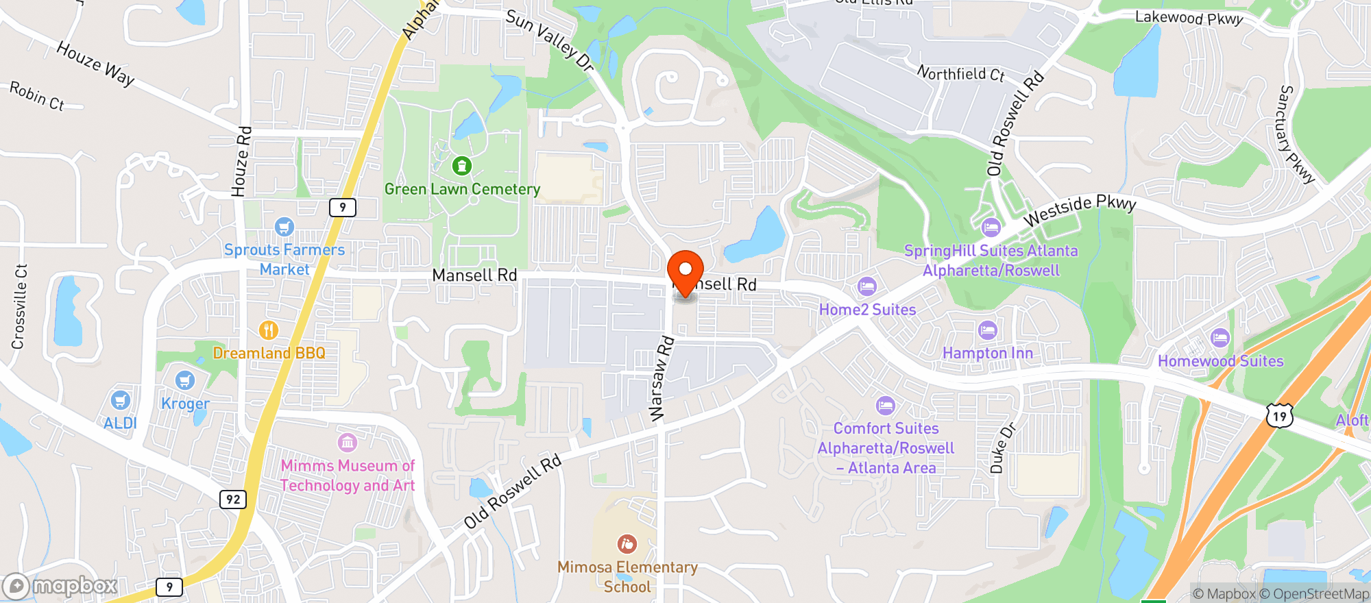 Map showing Cbd American Shaman Roswell
