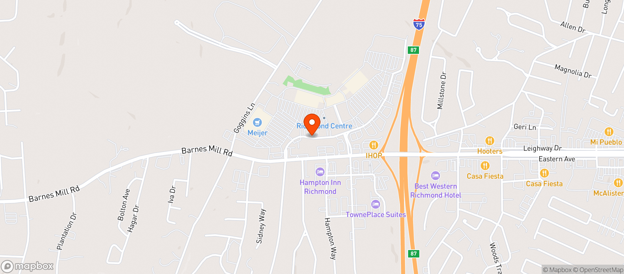 Map showing Gnc