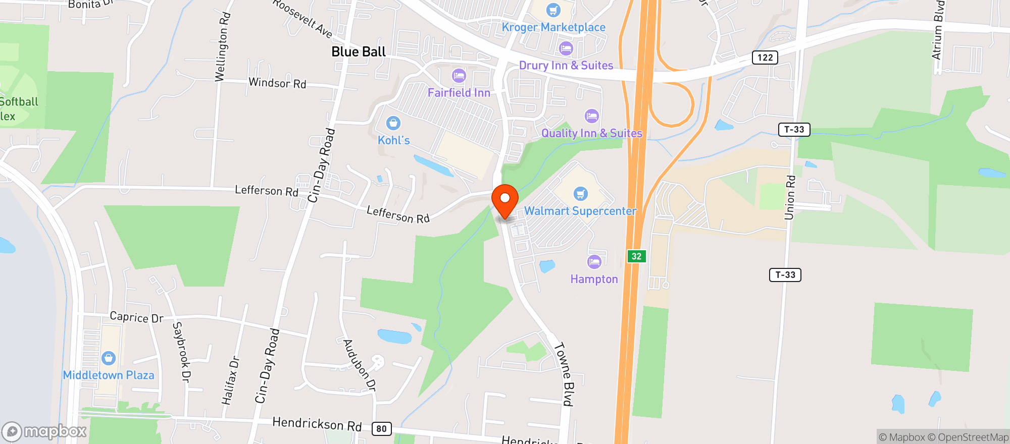 Map showing Walmart Supercenter