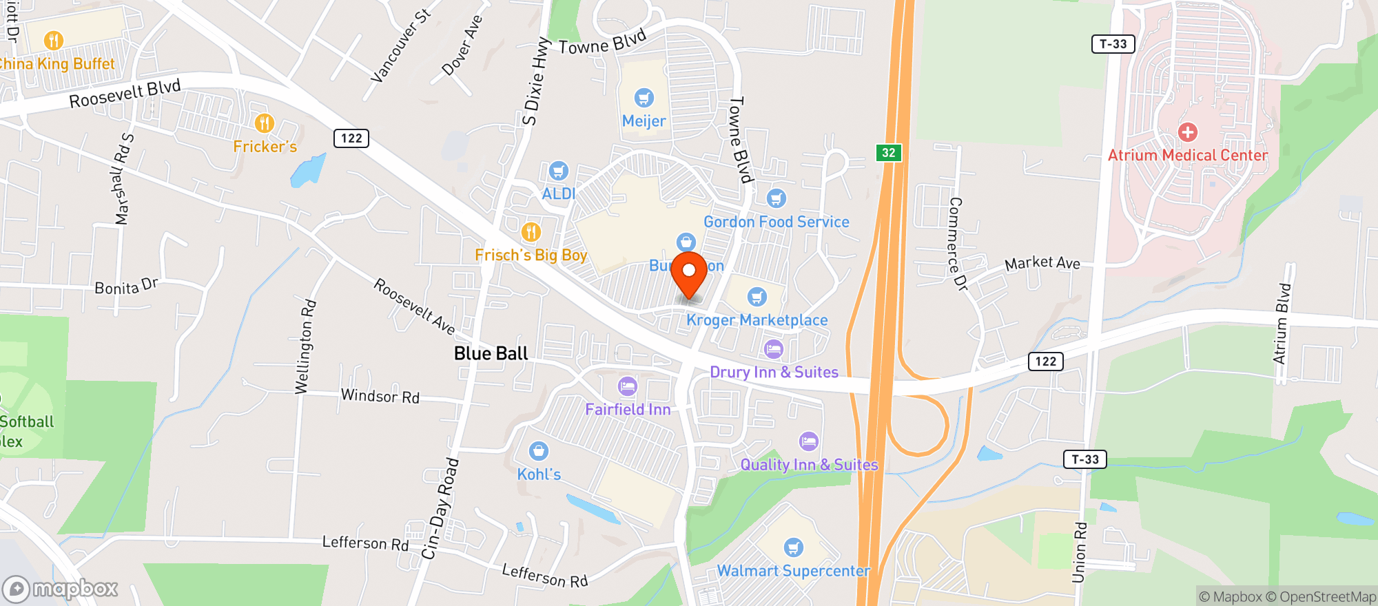 Map showing Gnc