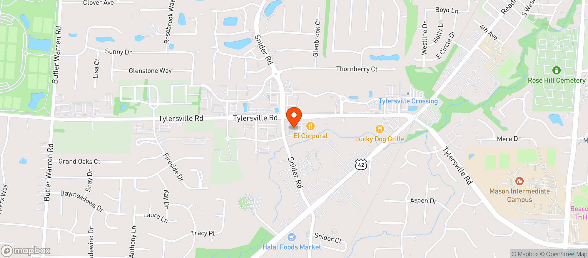 Map showing Buffalo Wild Wings Gril #3334