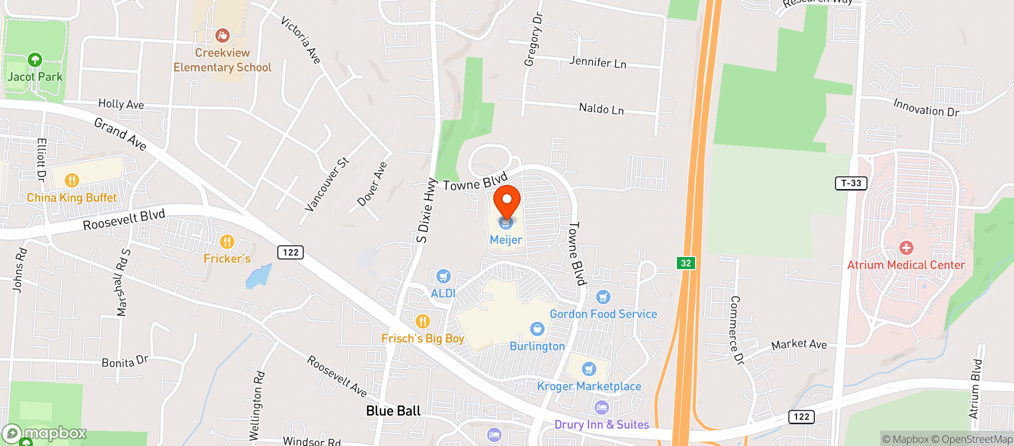 Map showing Meijer #61