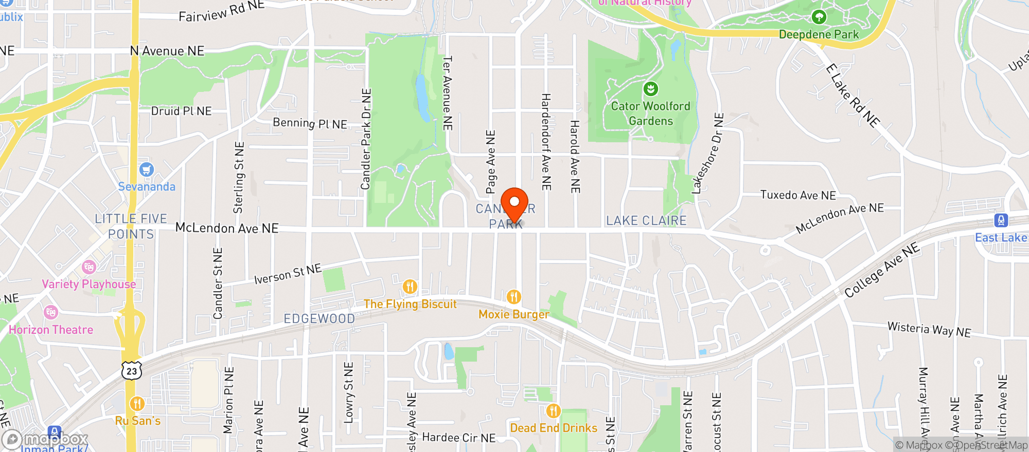 Map showing Gigis Italian Kitchen