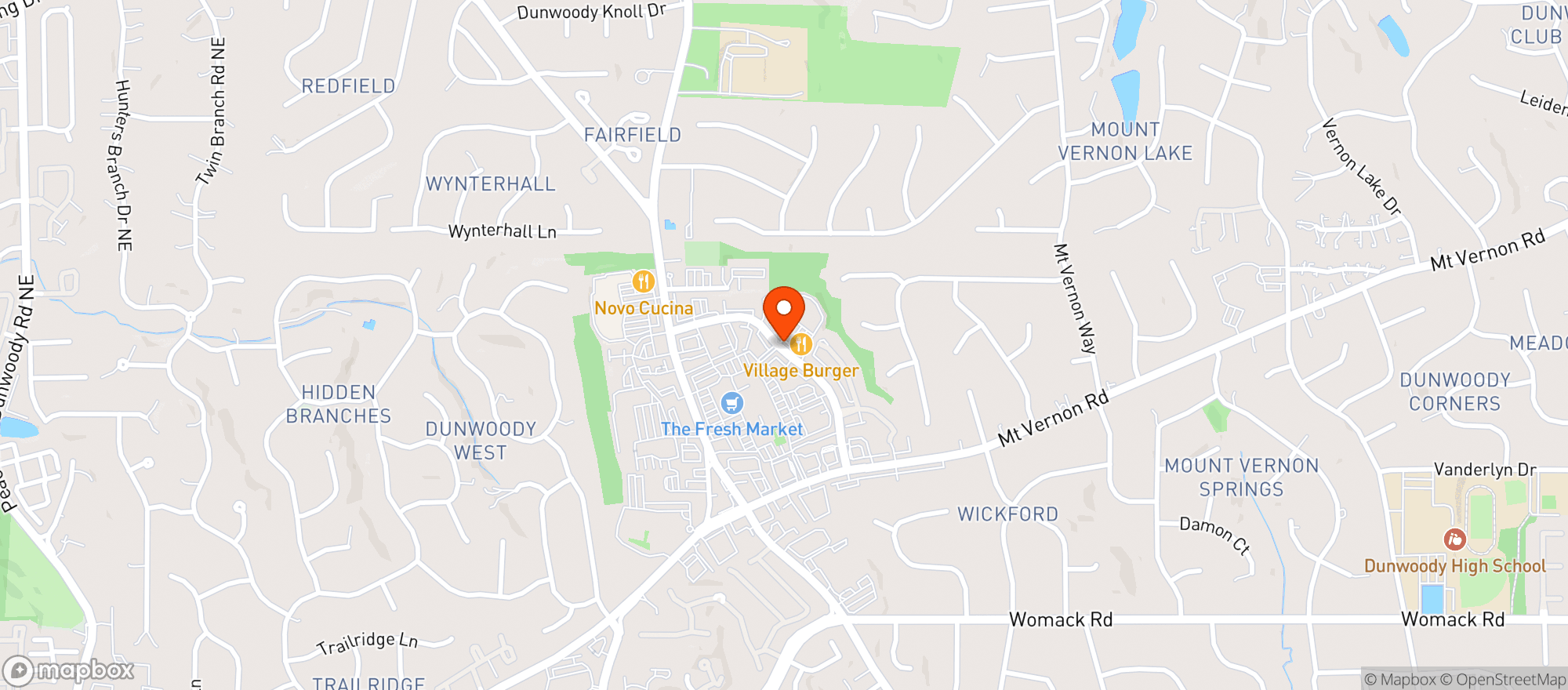 Map showing Dunwoody Beverage