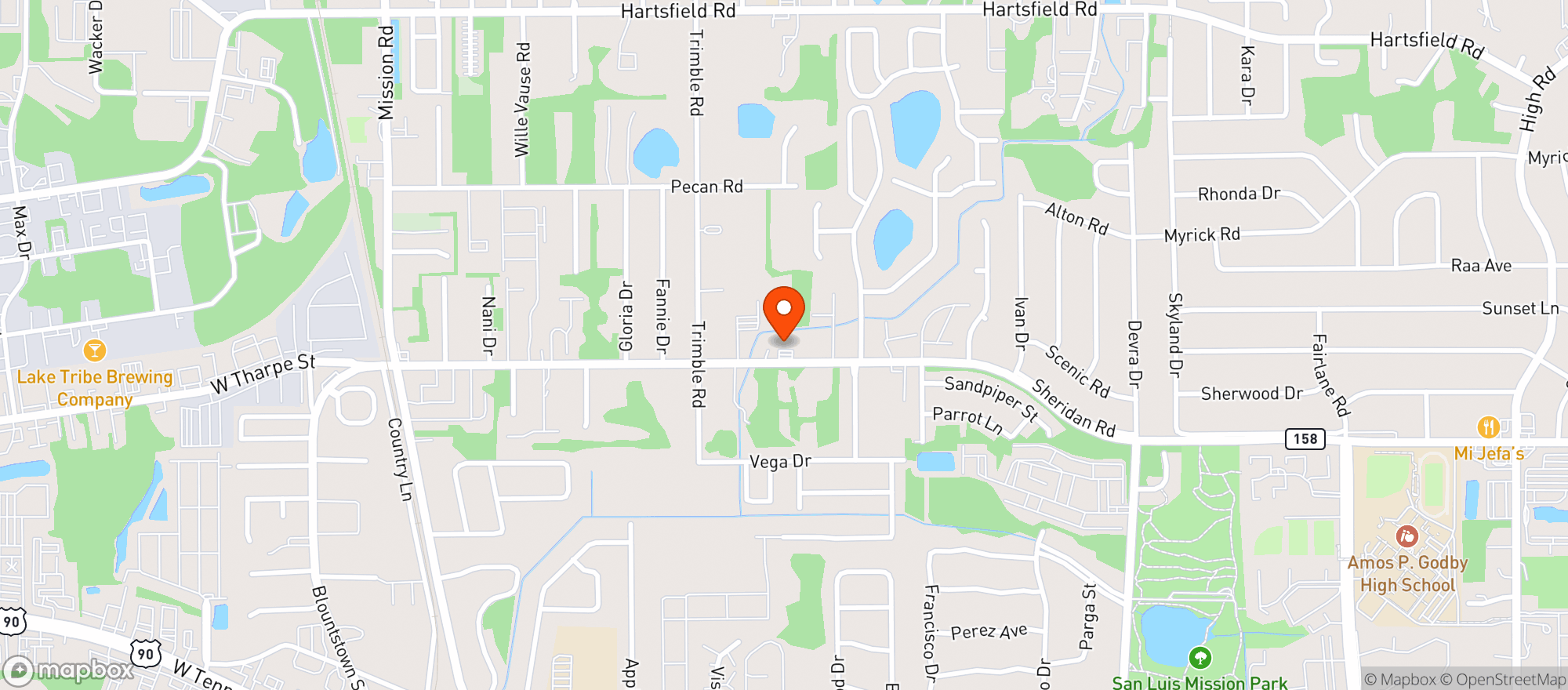 Map showing Time Saver #2 Tharpe St