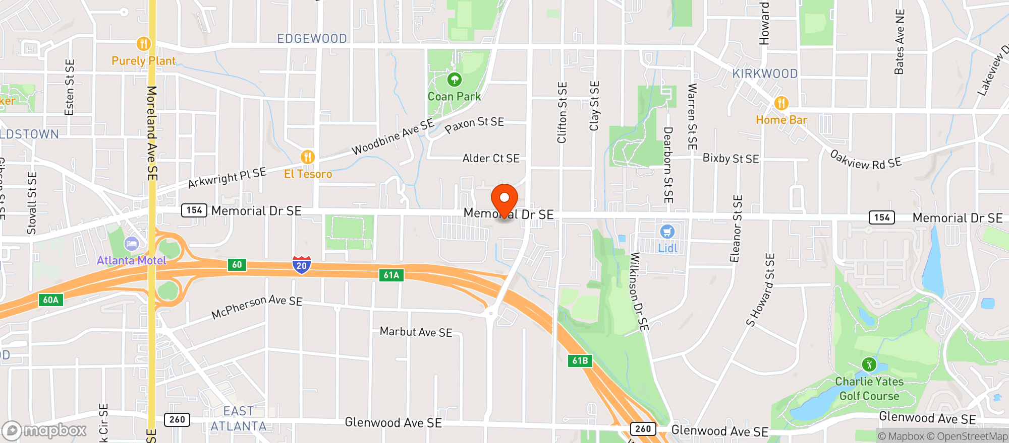 Map showing Zee Package Store Inc
