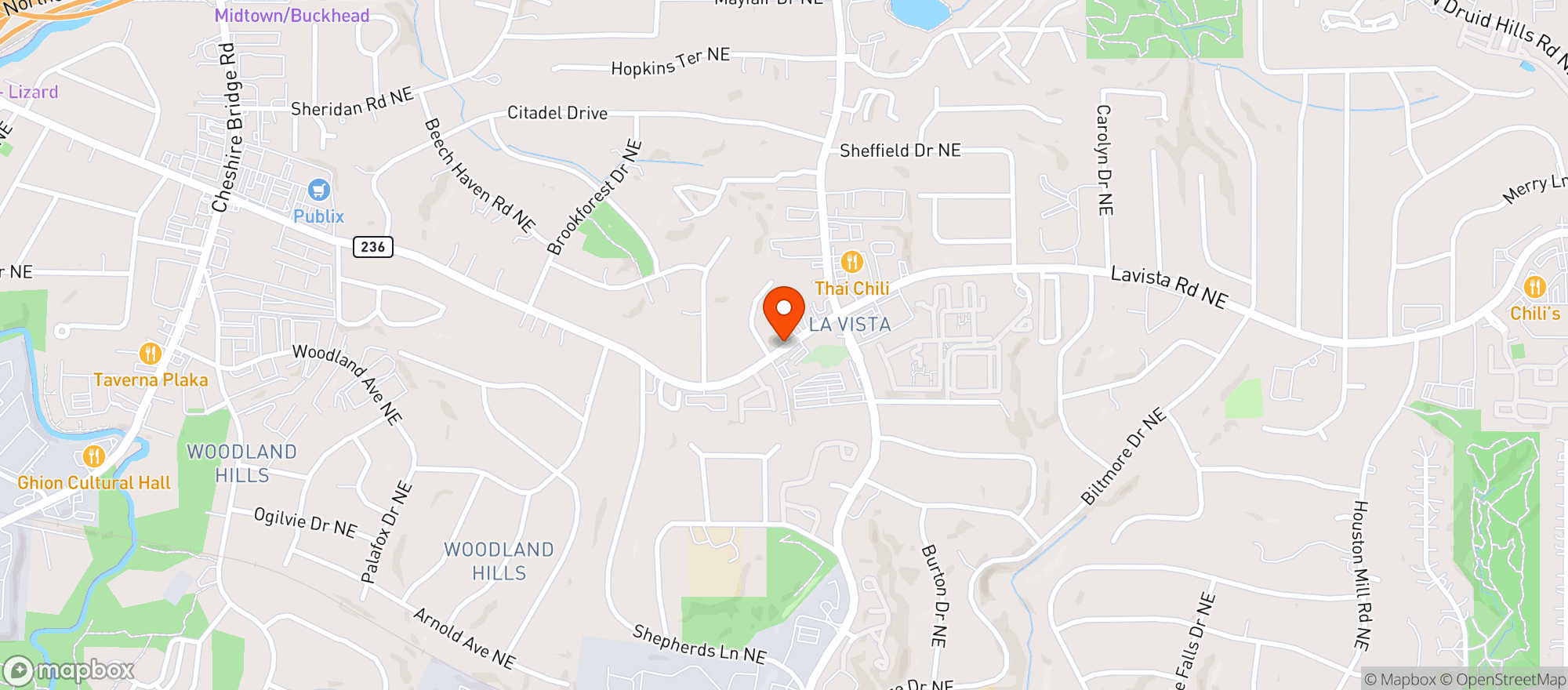 Map showing Che Butter Jonez