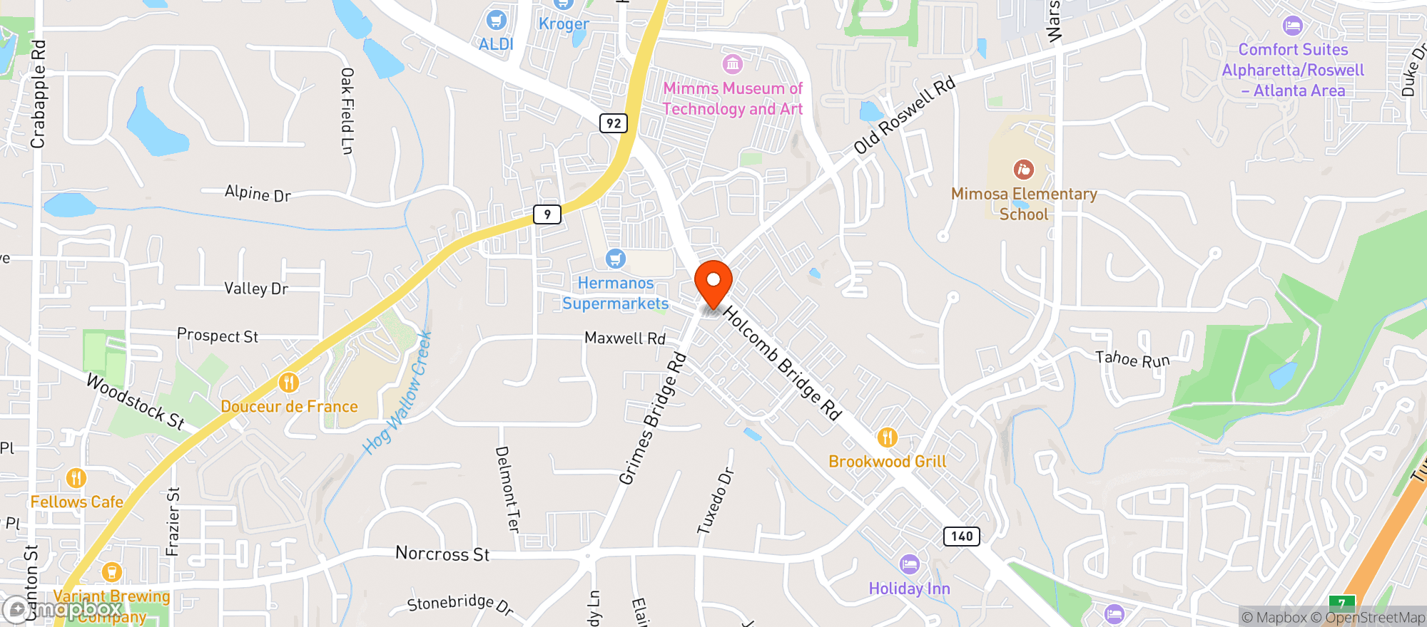 Map showing SHELL FOOD MART_72