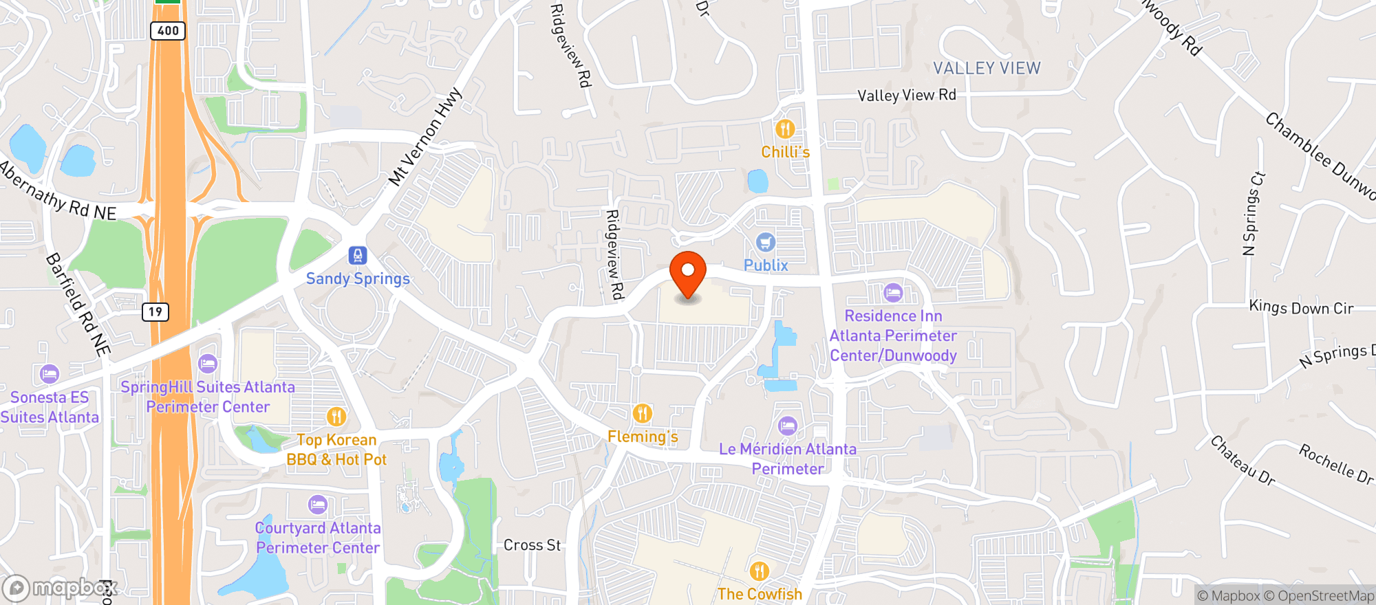 Map showing Target - Atlanta Perimeter