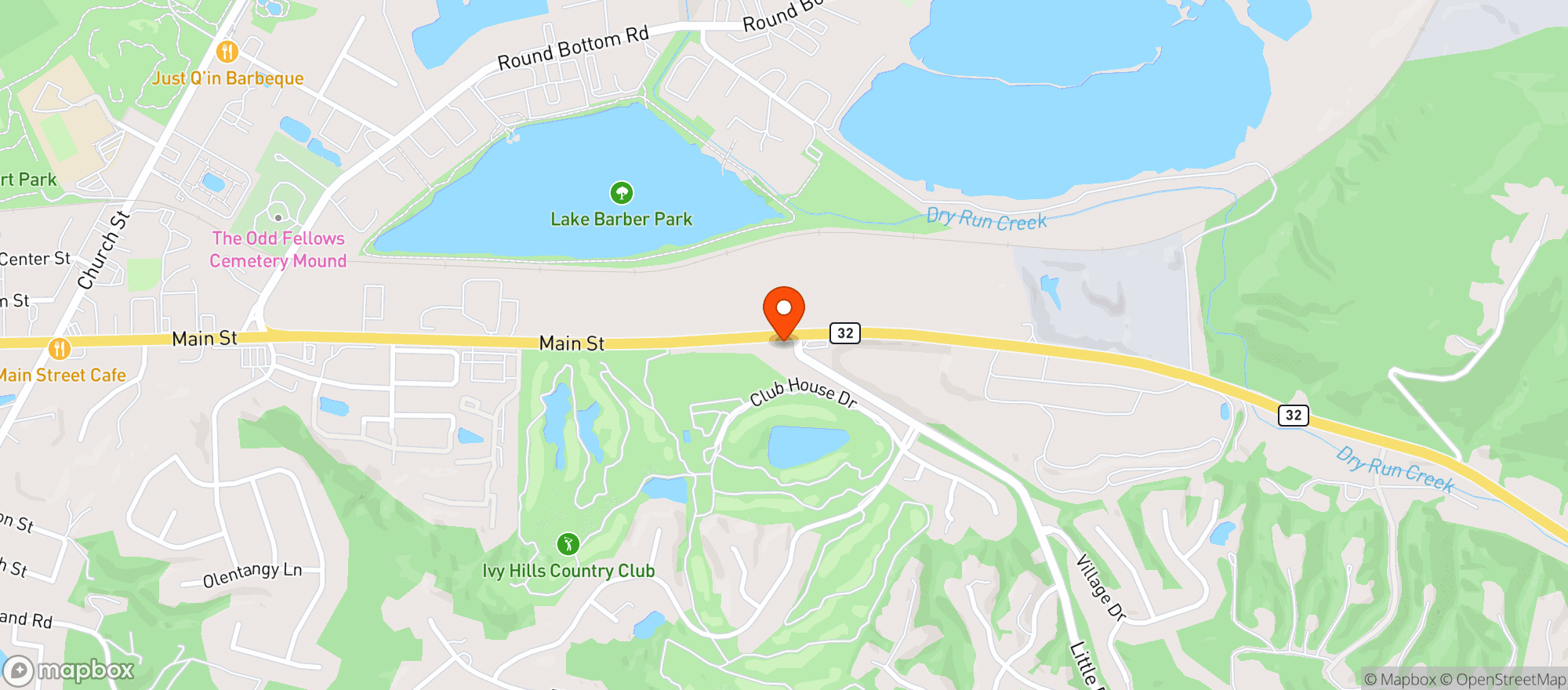 Map showing Newtown Barn Beverage