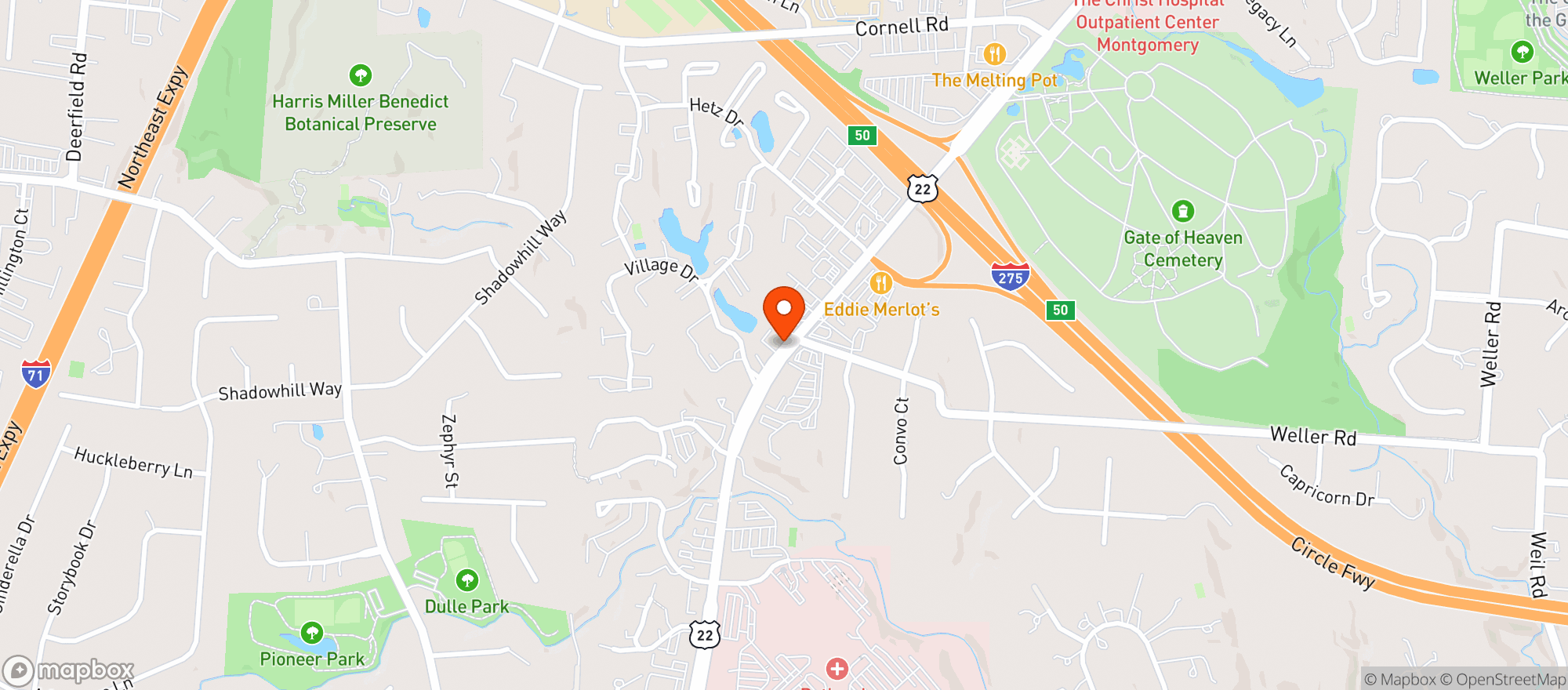 Map showing Sky High Montgomery