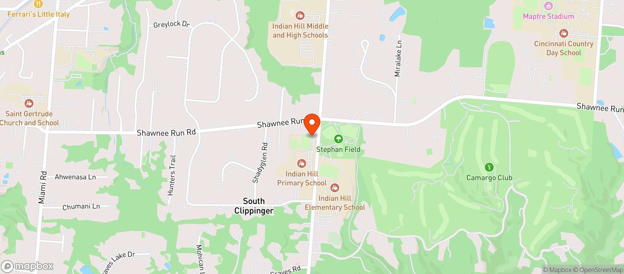 Map showing Stephan Field