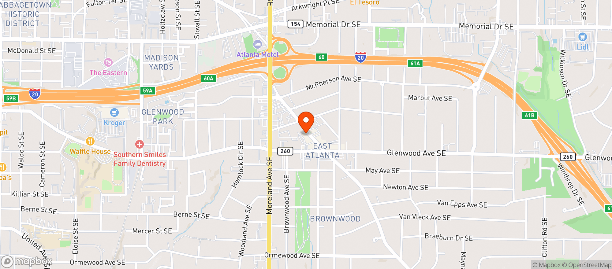 Map showing The Pub At Eav