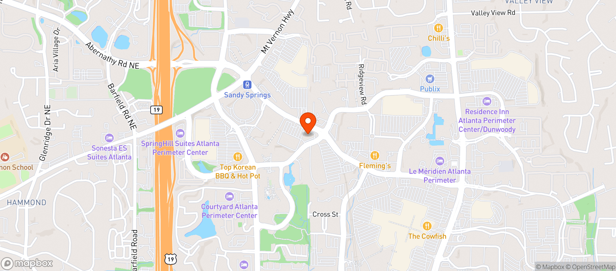 Map showing Vitamin Shoppe - Perimeter Mall