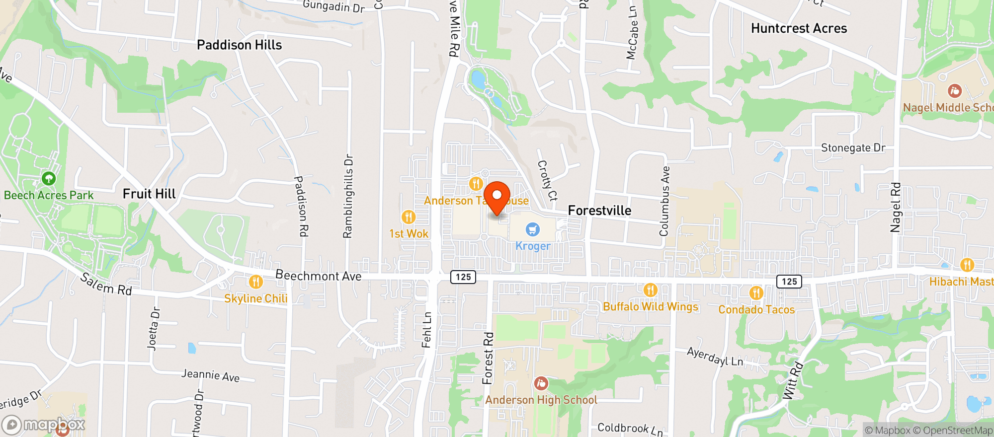 Map showing Goodfellows