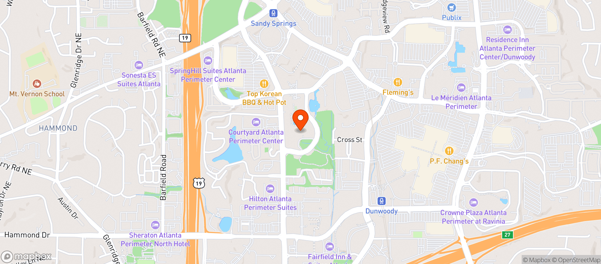 Map showing Cox Enterprises C/O Sodex