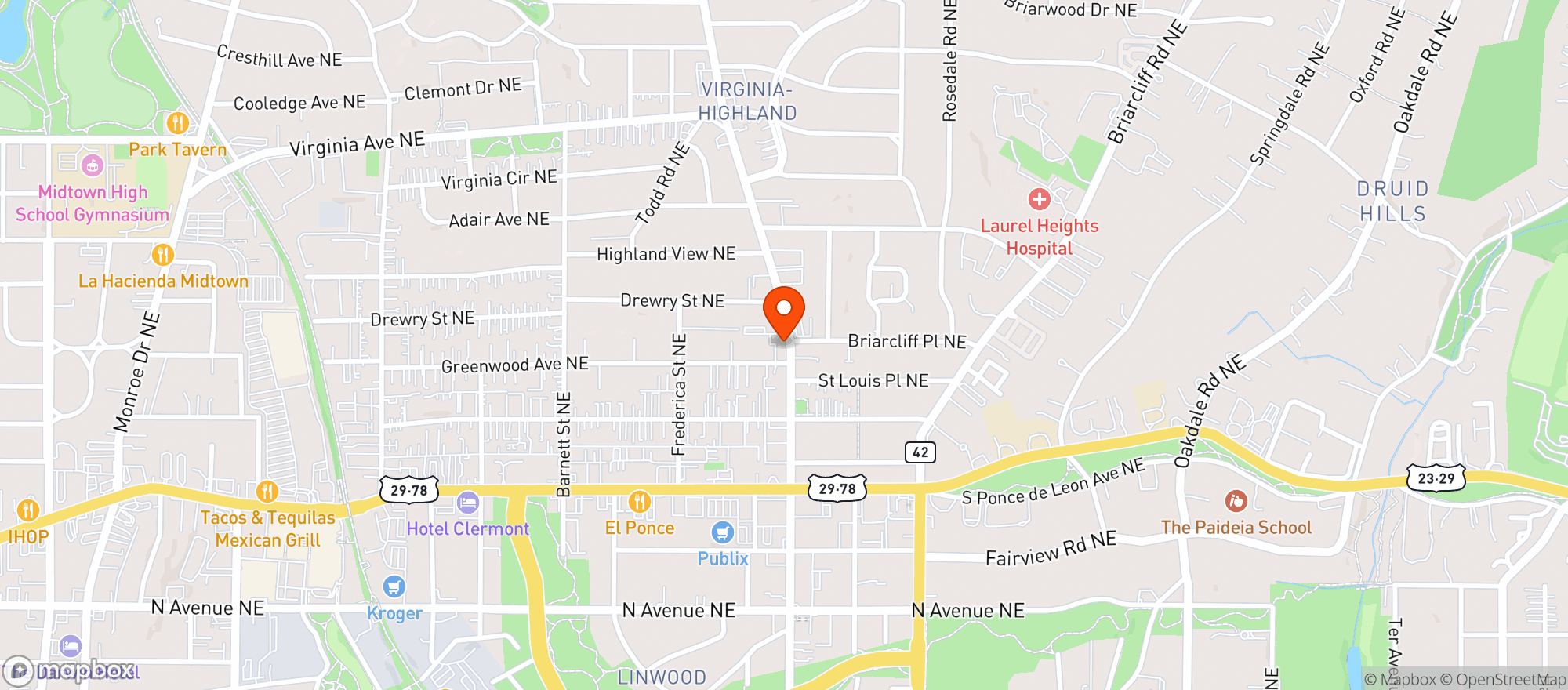 Map showing Osteria 832