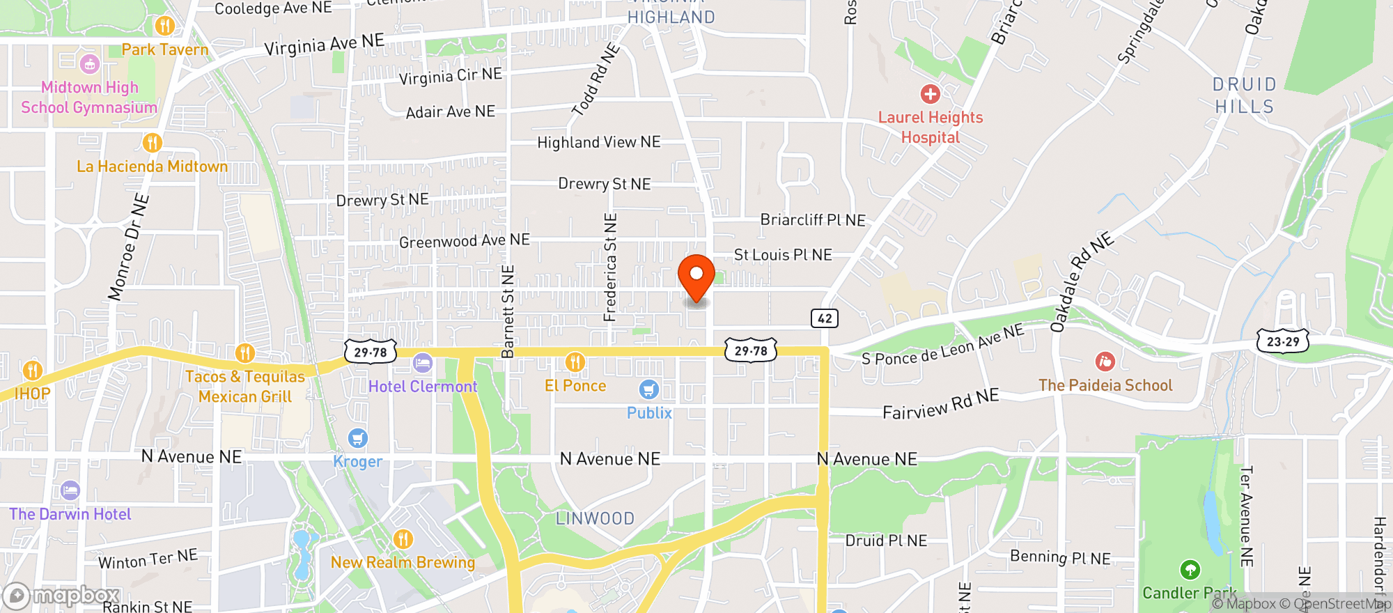 Map showing Neighbors Pub
