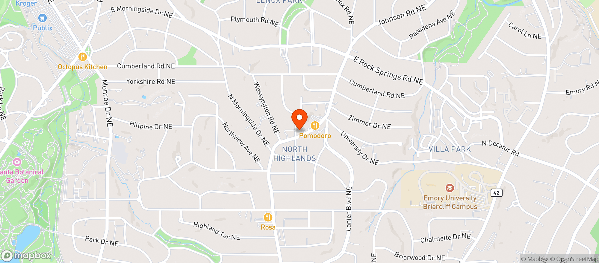 Map showing Chevron Food Mart