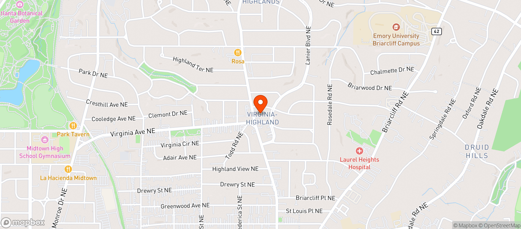 Map showing Georges Delicatessen