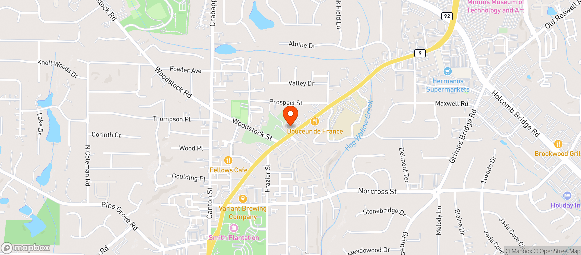 Map showing Lucky S Burger & Brew