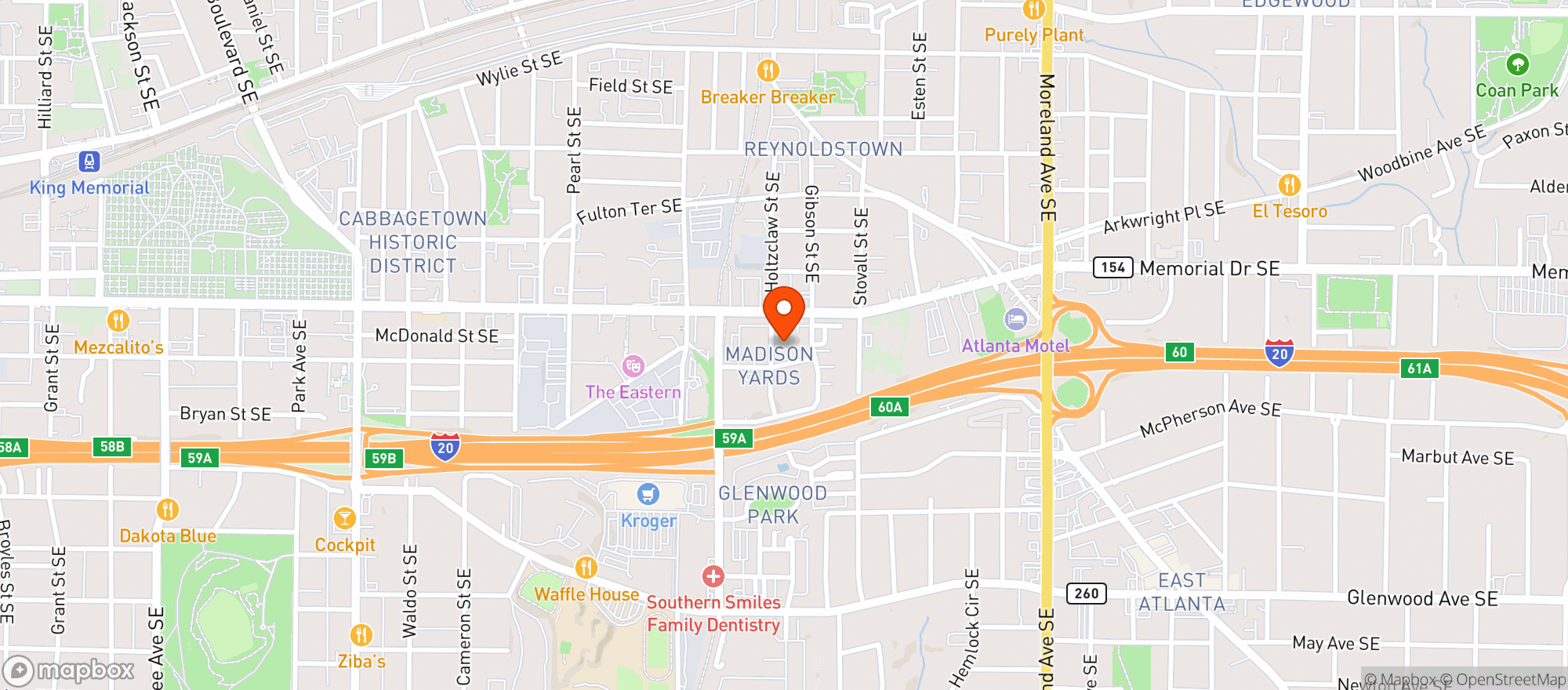 Map showing Amc Madison Yards 8 #415