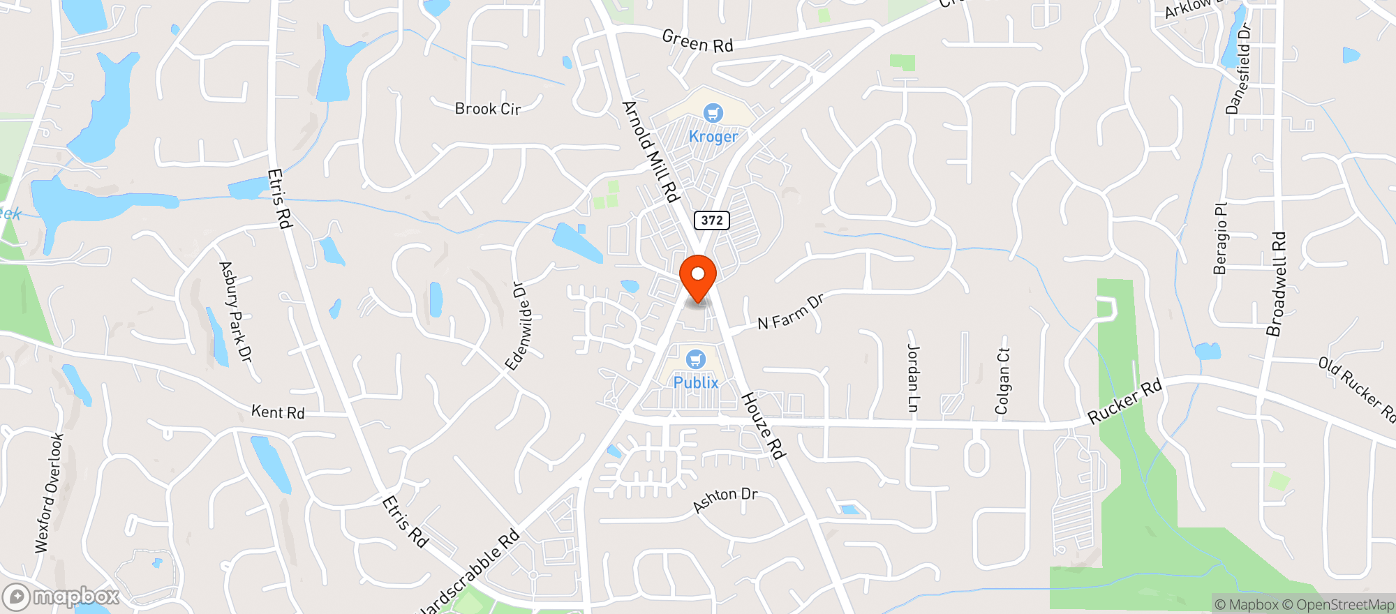 Map showing Olde Crabapple Bottle Shoppe