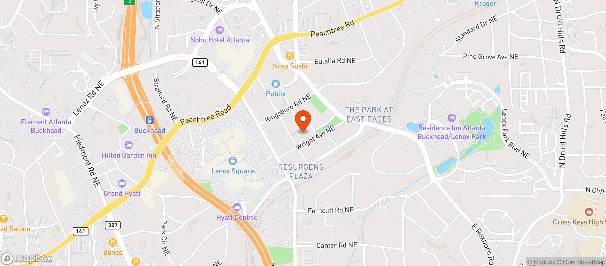 Map showing Savi Provisions - Lenox
