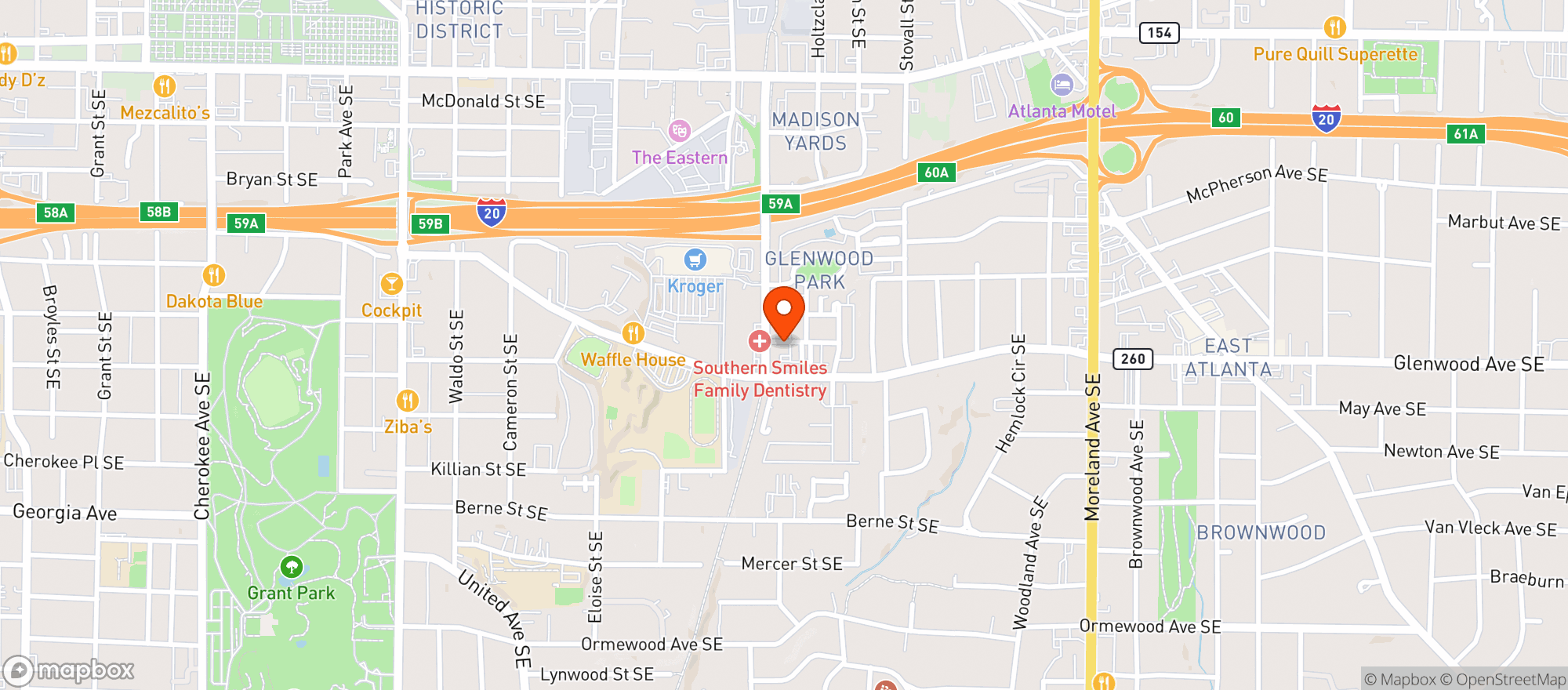Map showing Lucia Restaurant