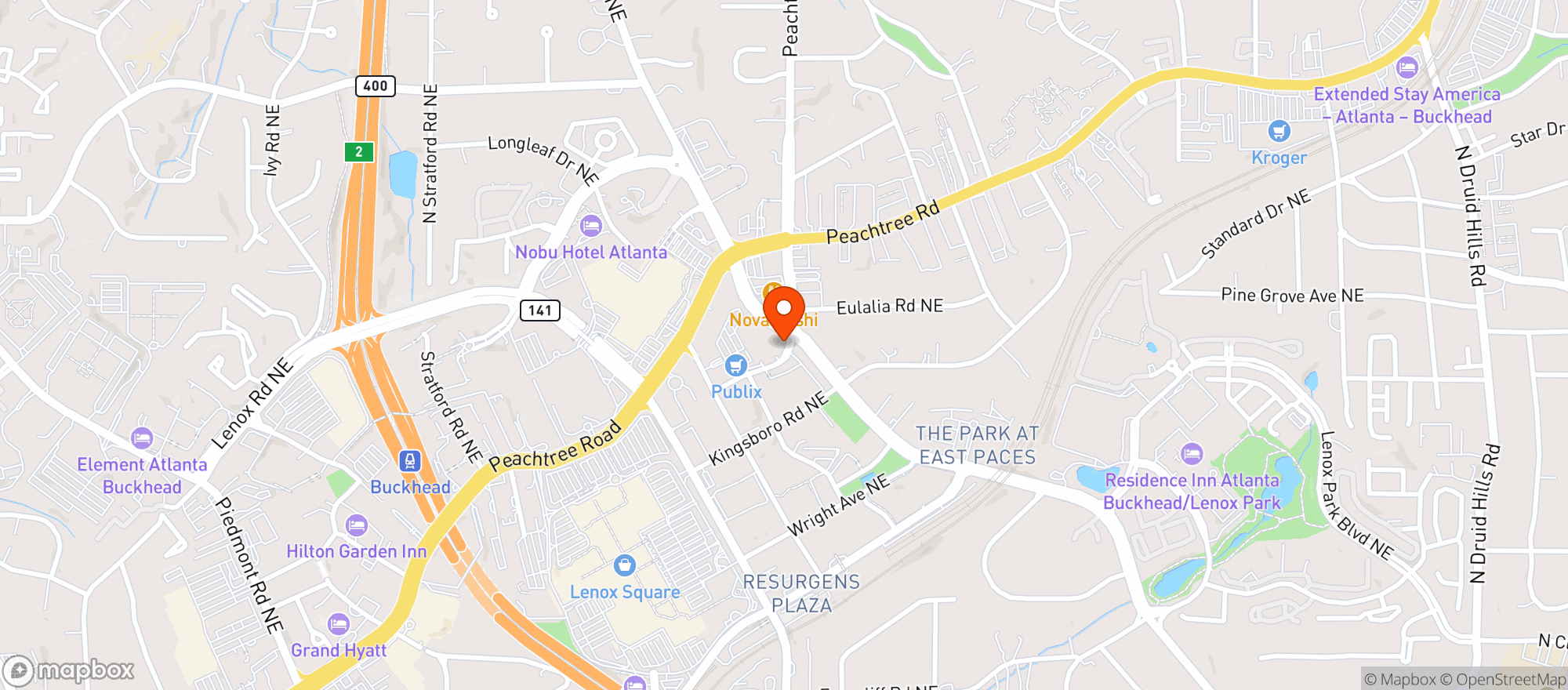 Map showing Target - Buckhead