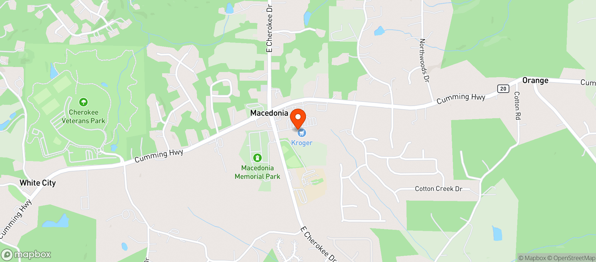 Map showing Kroger