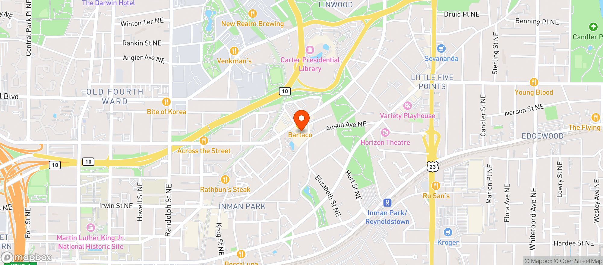 Map showing Little Spirit