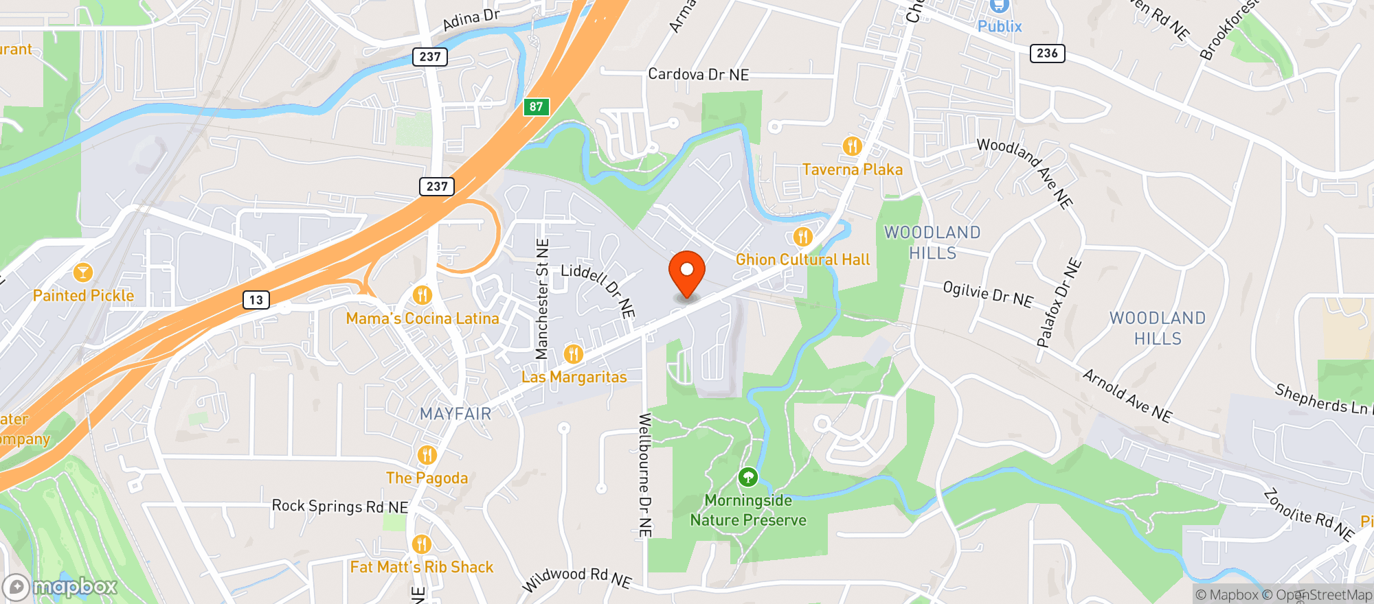 Map showing Apotheca Cannabis Dispensary