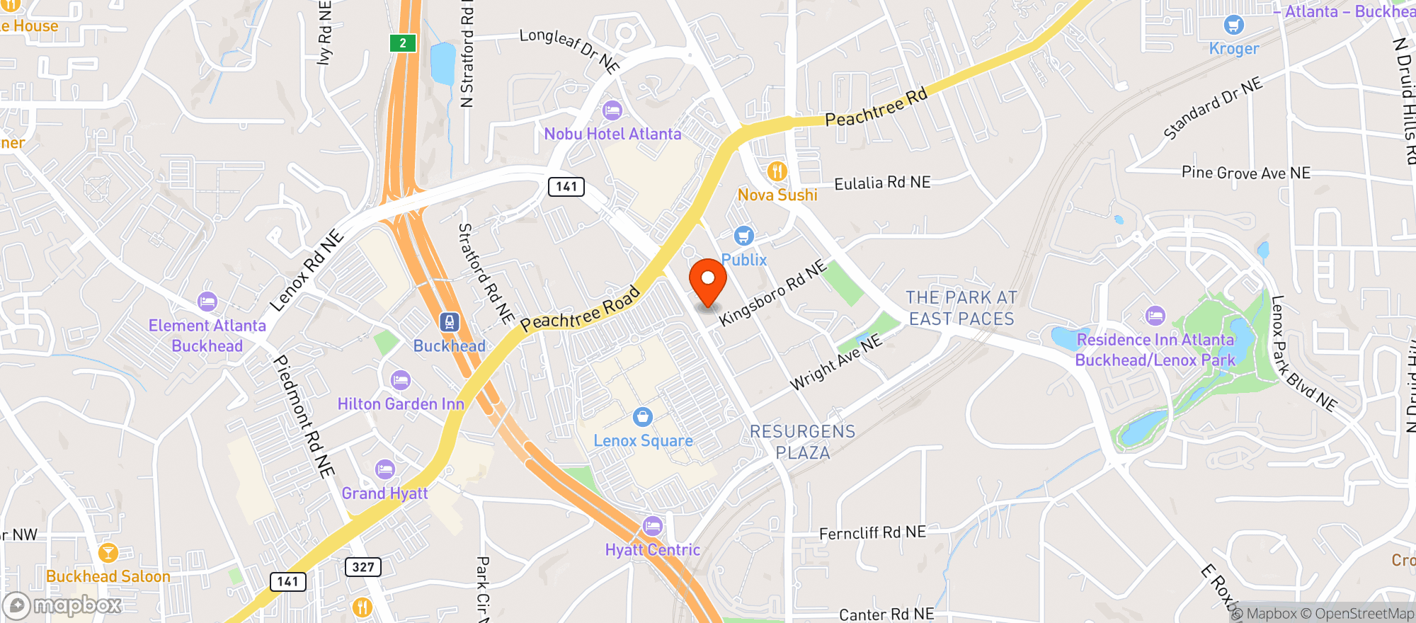 Map showing Bucket Shop Cafe