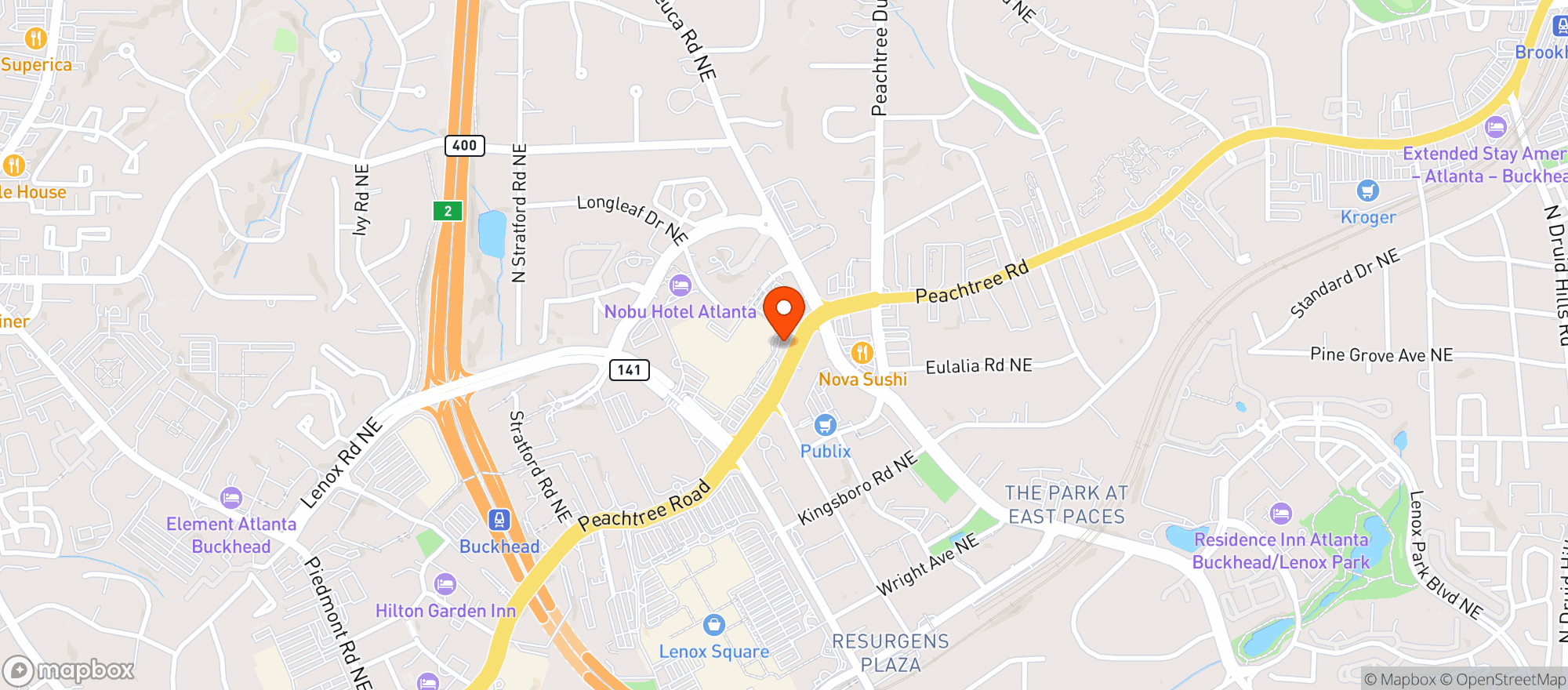 Map showing Alon's Bakery
