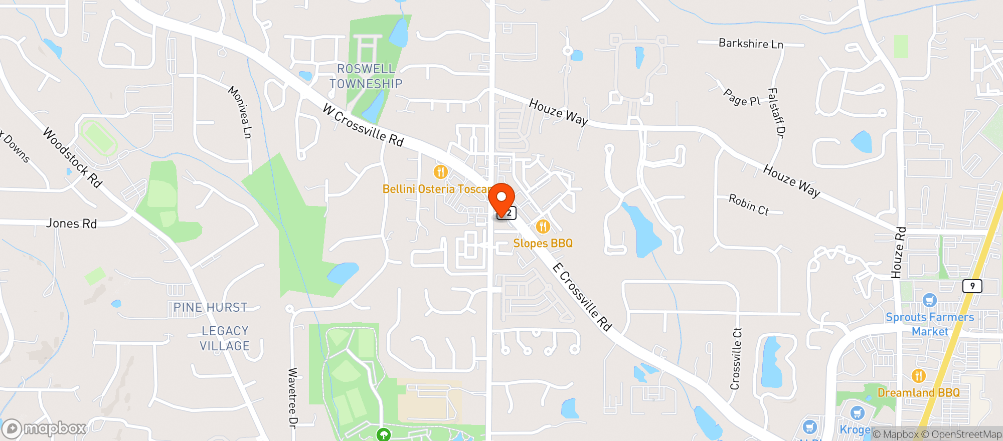 Map showing Celinos Pizza