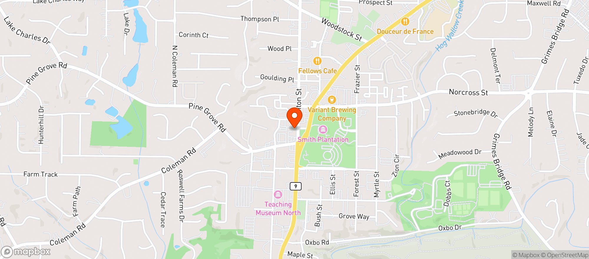 Map showing Mac Mcgee