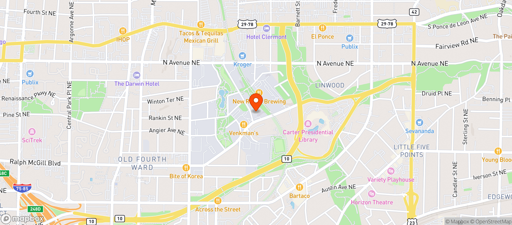 Map showing Close Company Bar