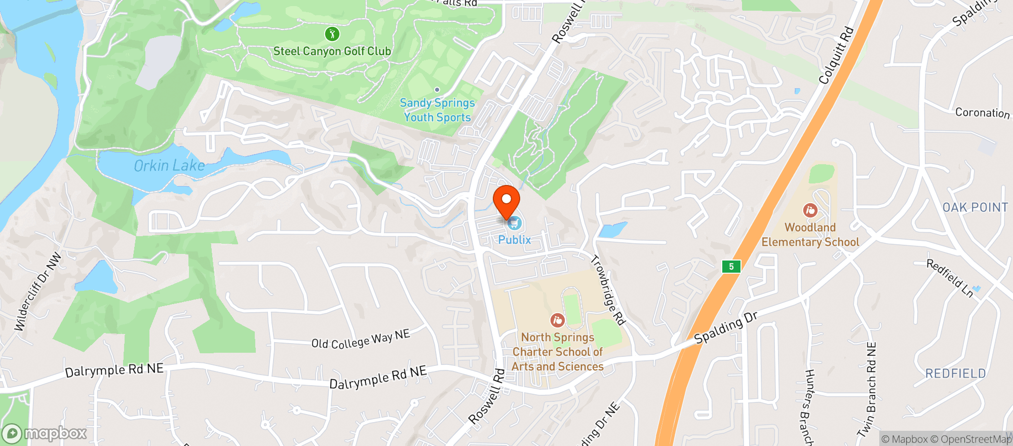 Map showing Publix
