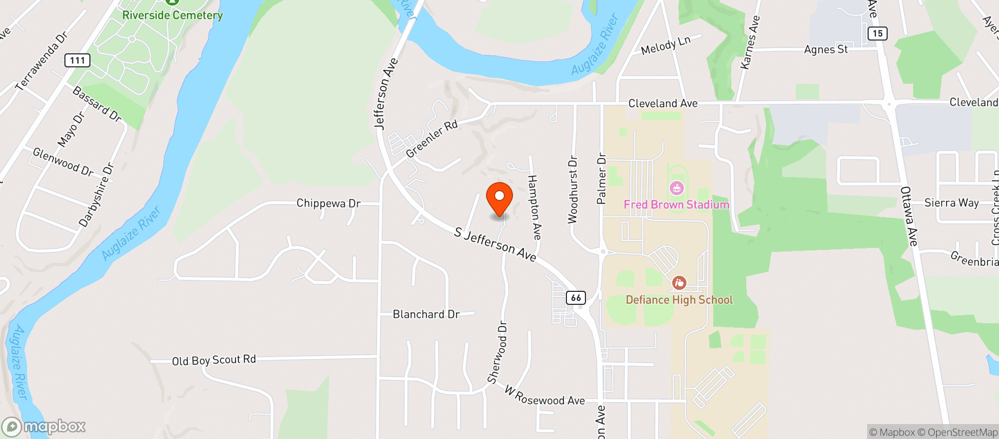 Map showing Meliora Health Market LLC