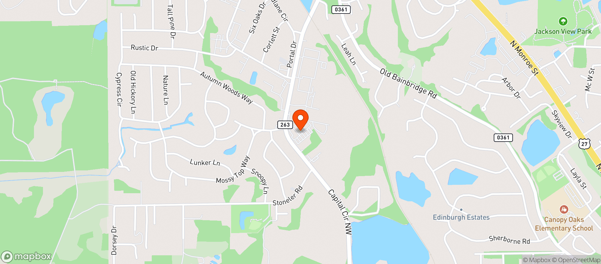 Map showing Mz Smoke Shop