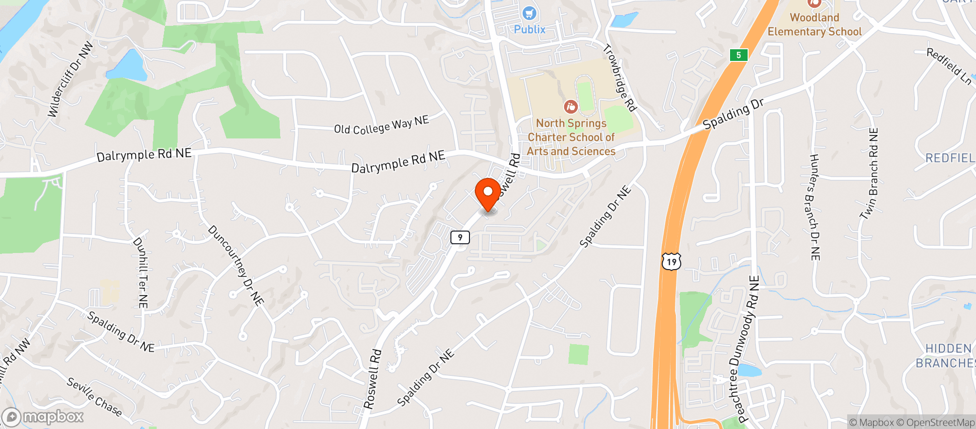 Map showing Hilltop Bottle Shop
