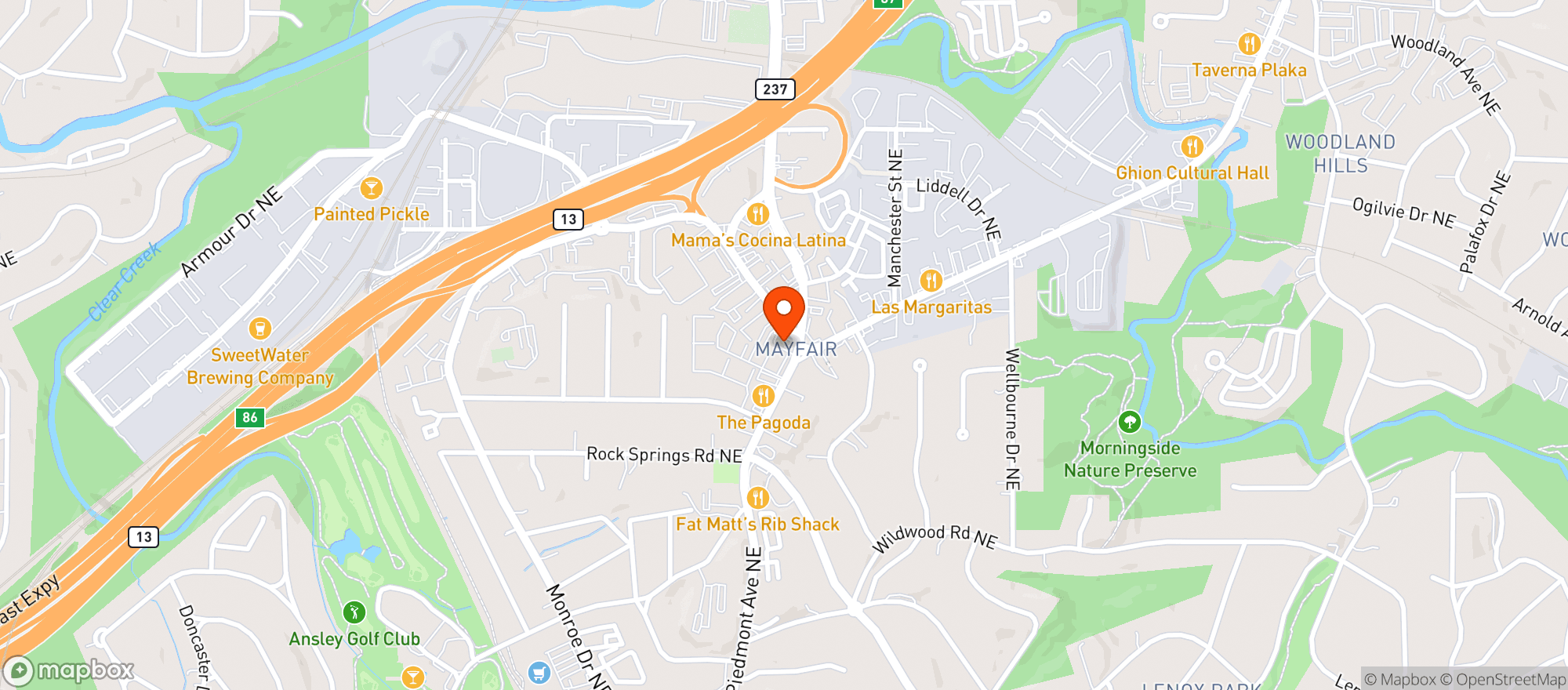 Map showing Little Rey