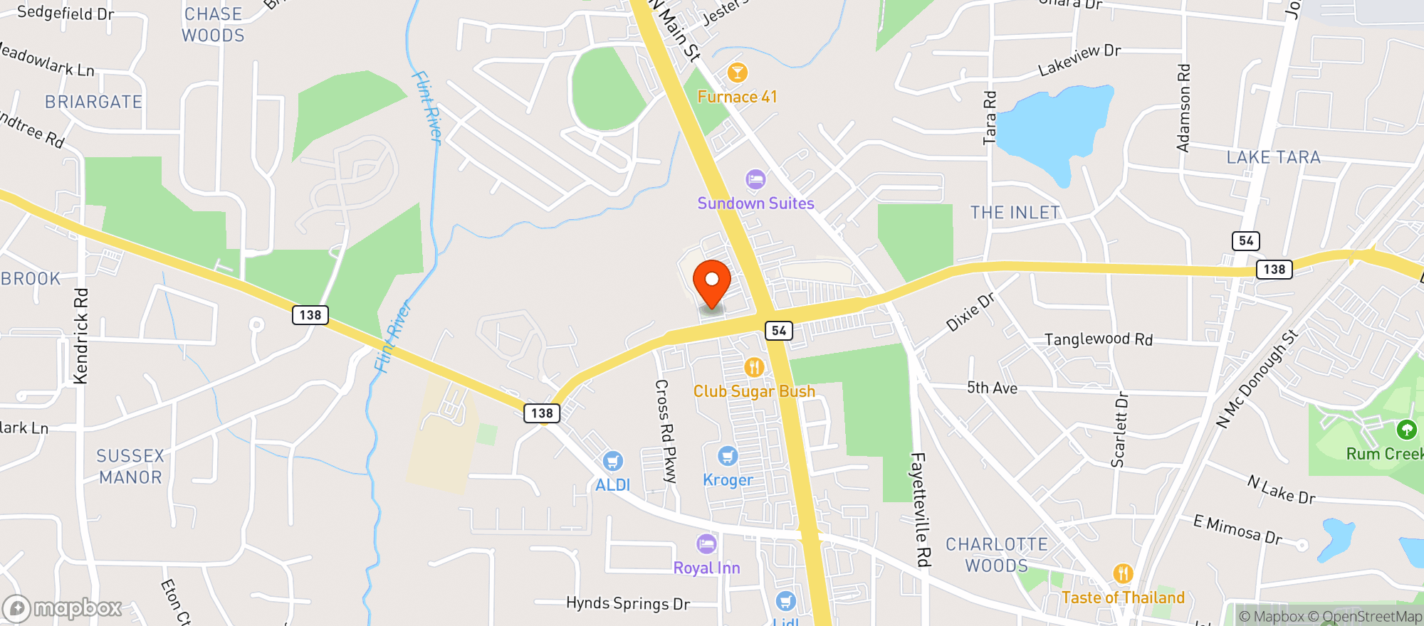 Map showing Atl South Liquor