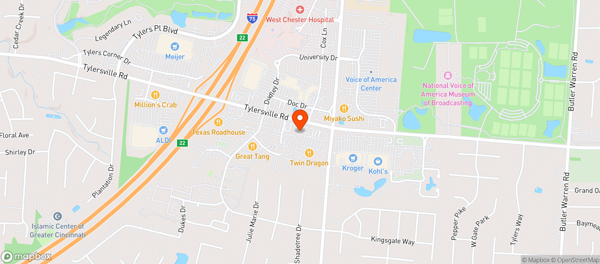Map showing Tobacco Discounters