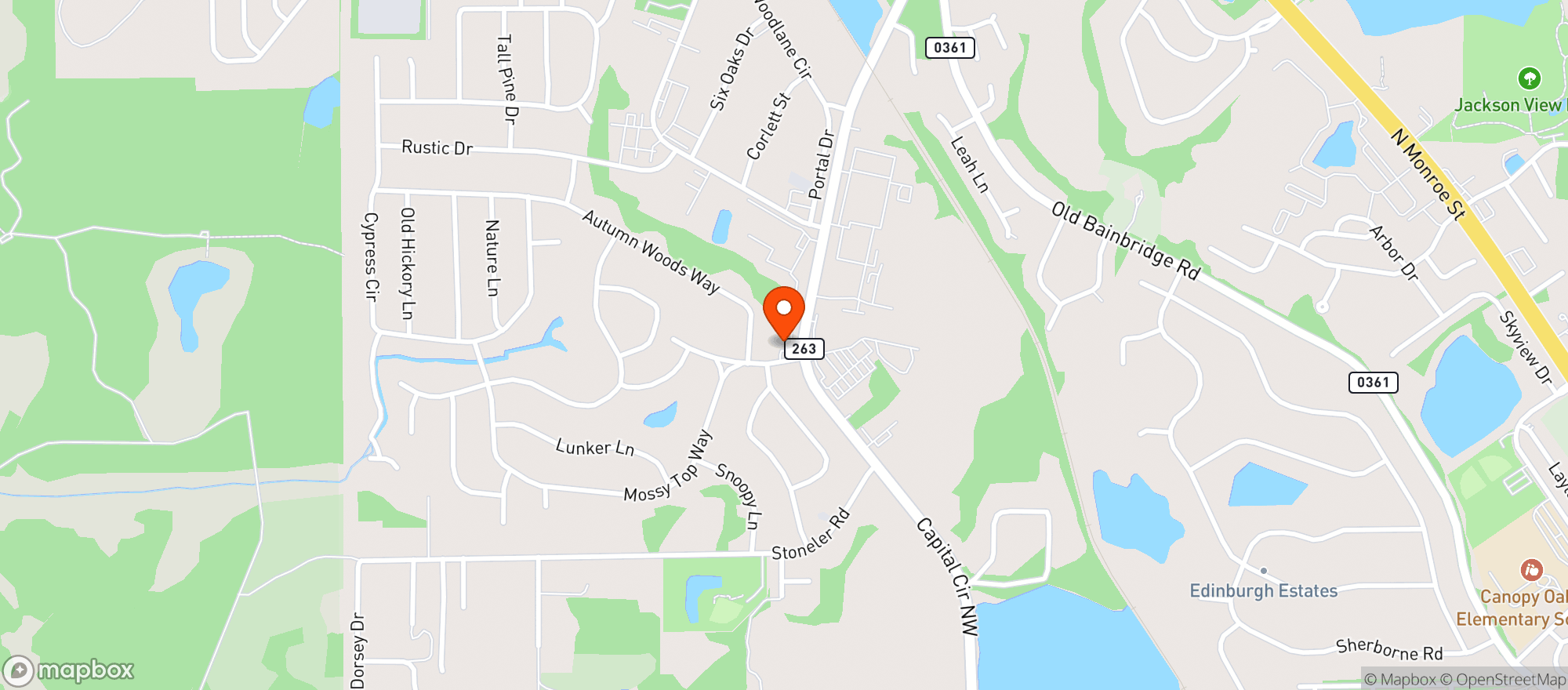 Map showing Speedy Mart