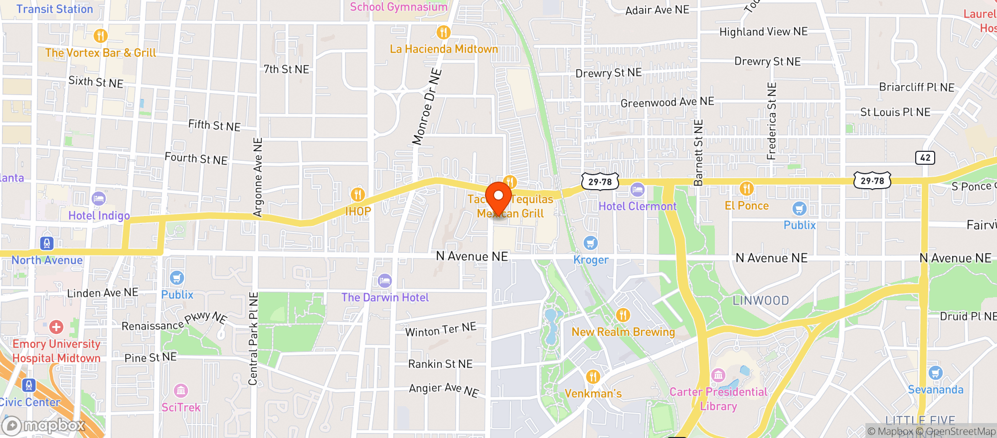 Map showing Necessary Purveyor